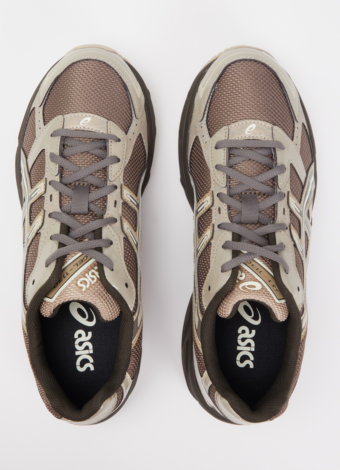 ASICS Gel-1130 sneaker van mesh met logo - detail 3 lichtbruin