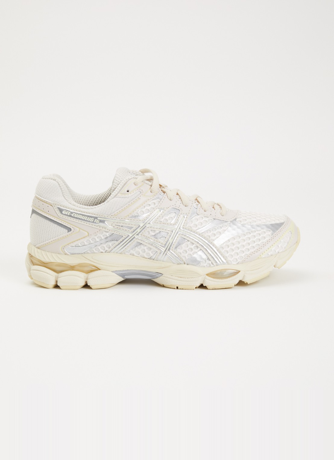 ASICS Gel-Cumulus 16 sneaker met mesh details - voorkant 5 gebroken wit