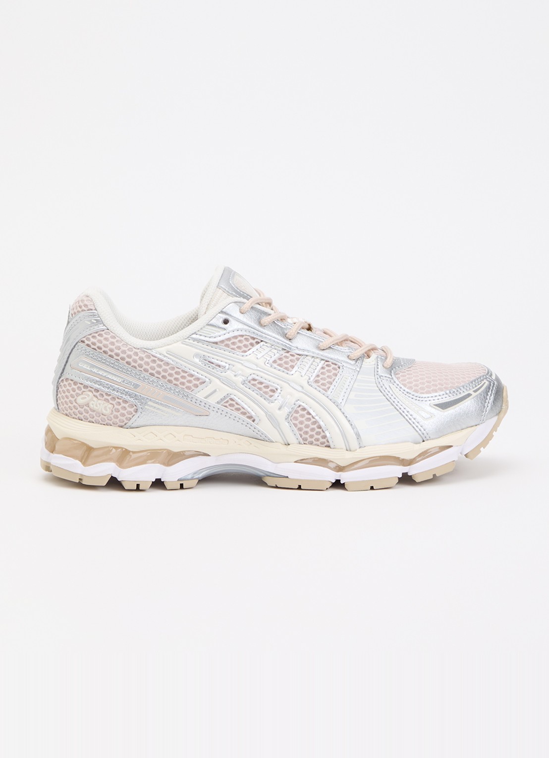 ASICS Gel-Kayano 12.1 sneaker met mesh details - voorkant 4 beige