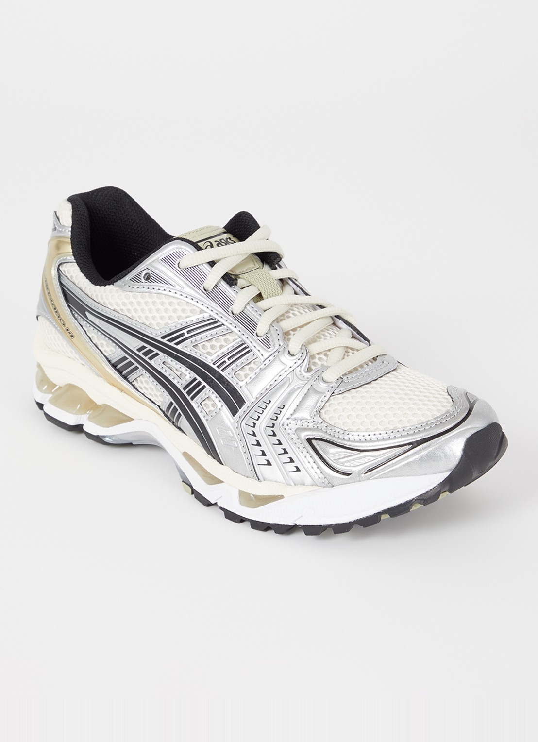 ASICS Gel-Kayano 14 sneaker met mesh details - voorkant zilver