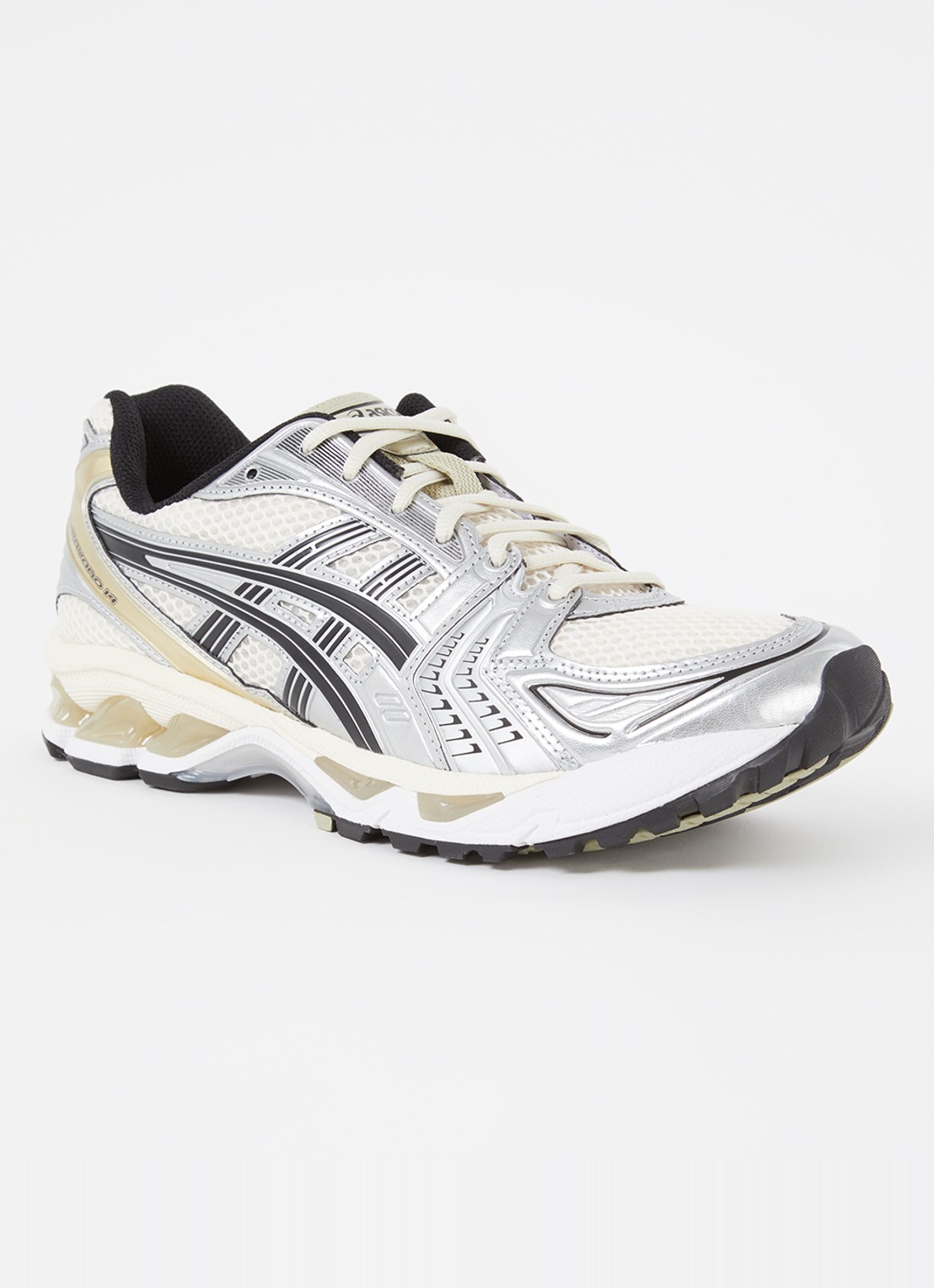 ASICS Gel-Kayano 14 sneaker met mesh details - voorkant 3 zilver