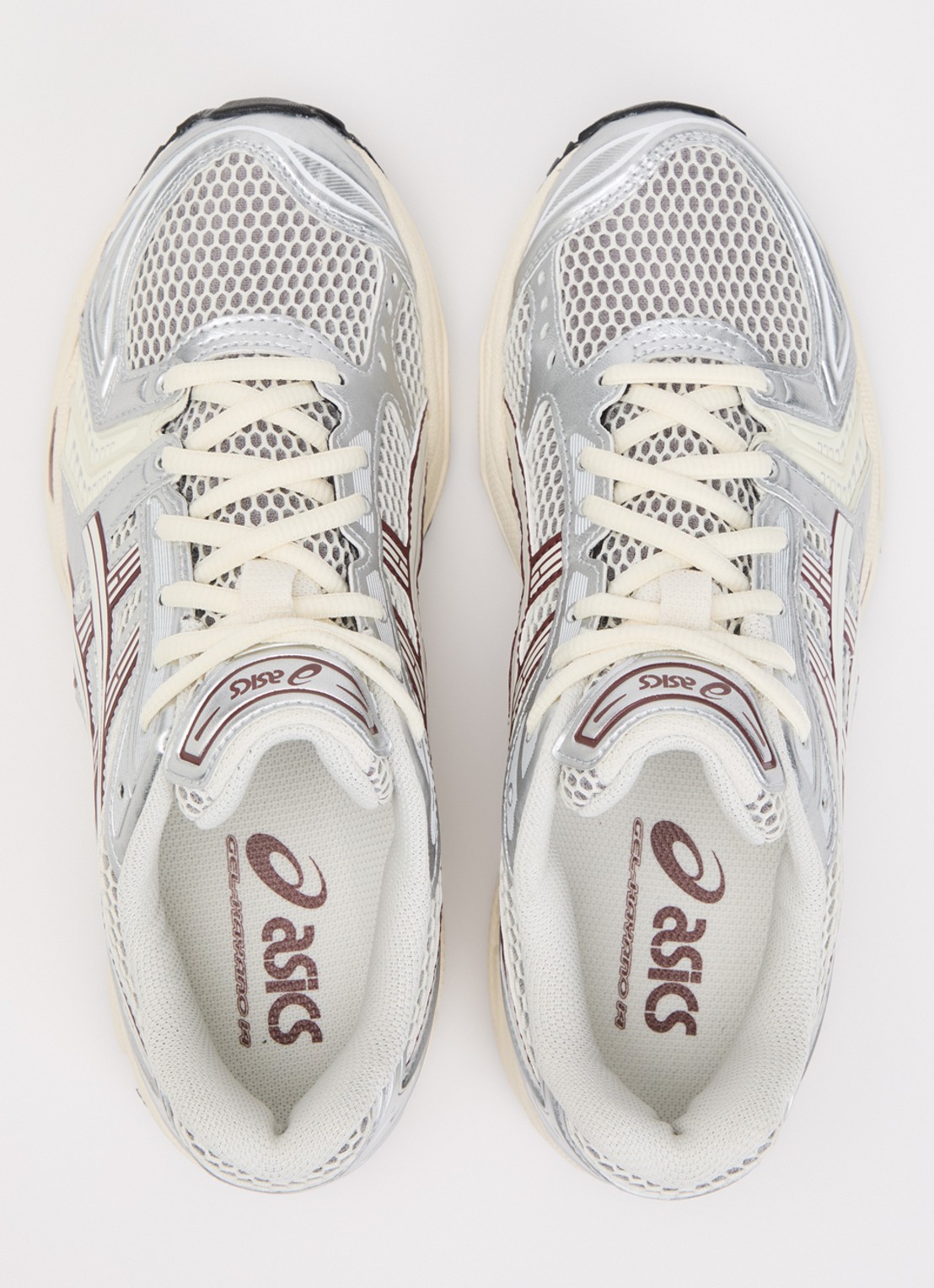 ASICS Gel-Kayano 14 sneaker met mesh en metallic details - detail 4 ivoor
