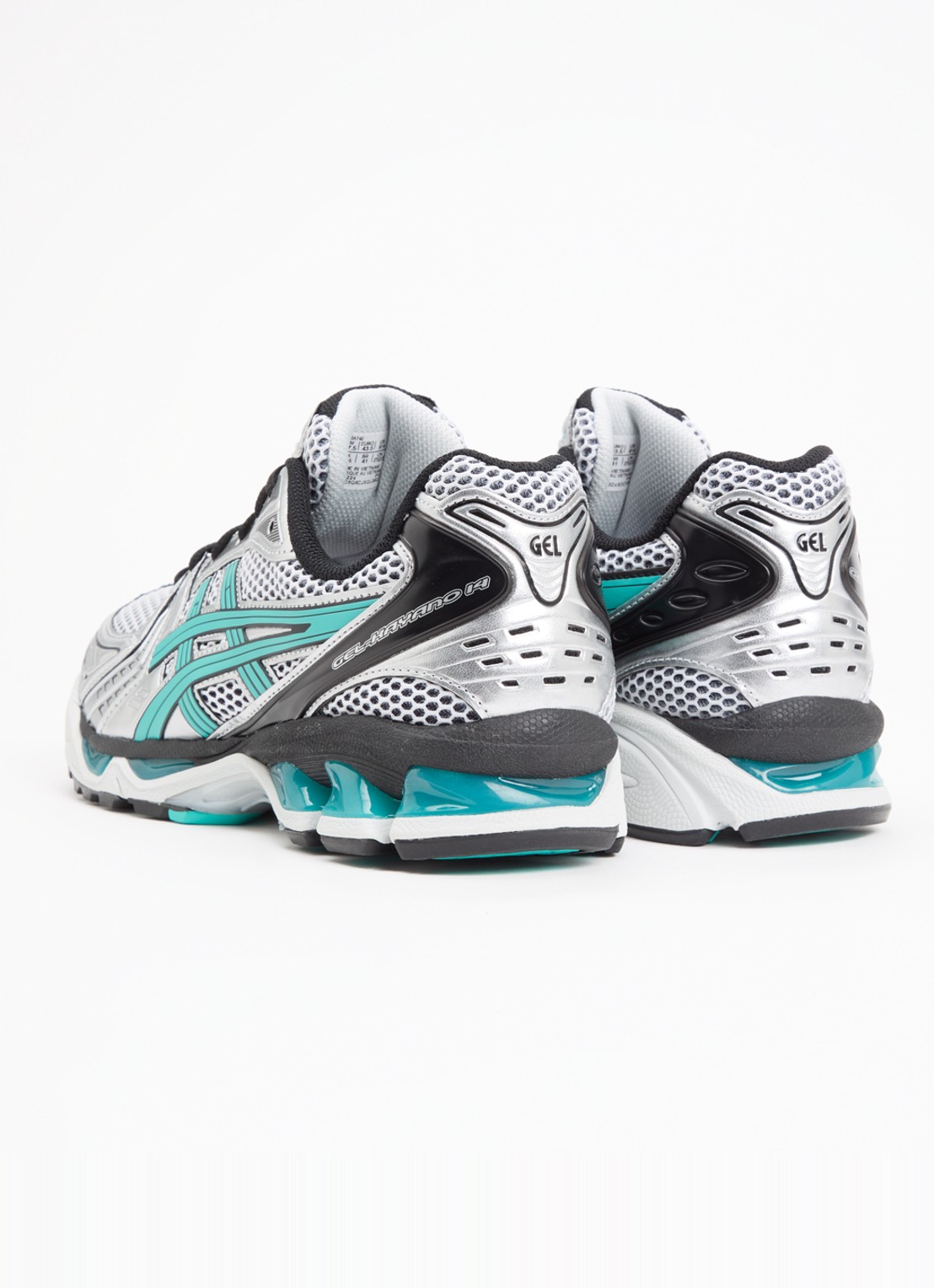 ASICS Gel-Kayano 14 sneaker met mesh en metallic details - achterkant 6 zeegroen
