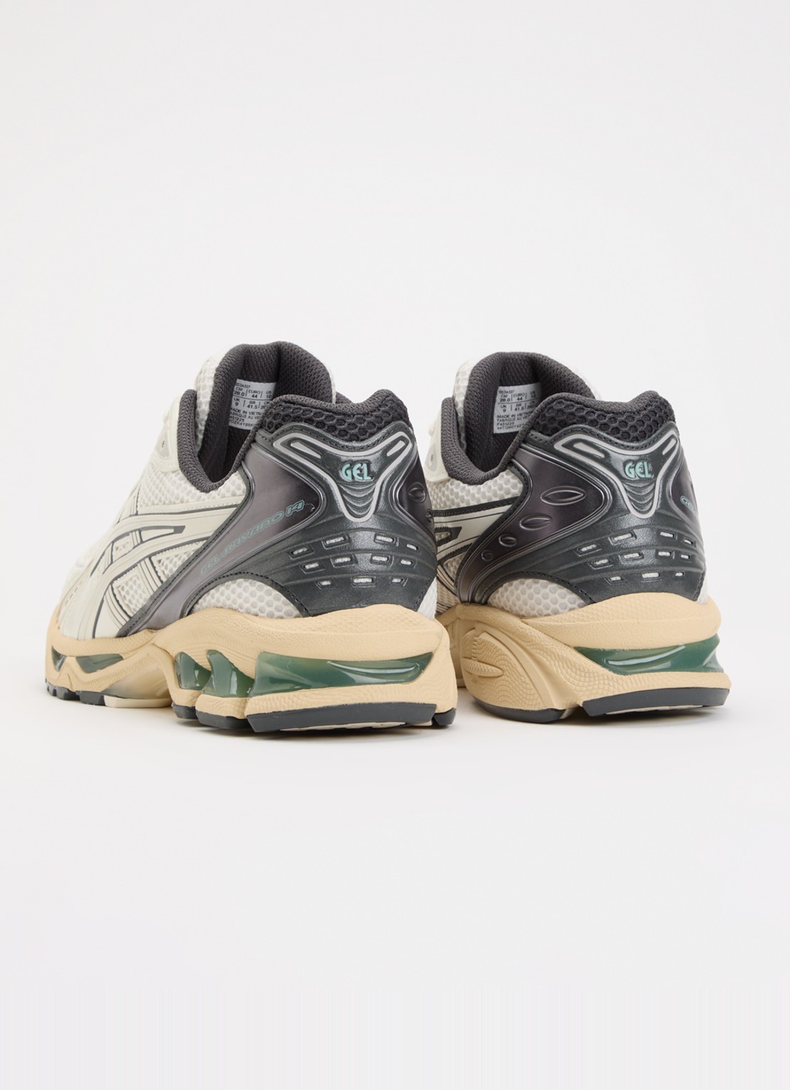 ASICS Gel-Kayano 14 sneaker met mesh en metallic details  - achterkant 5 donkerblauw
