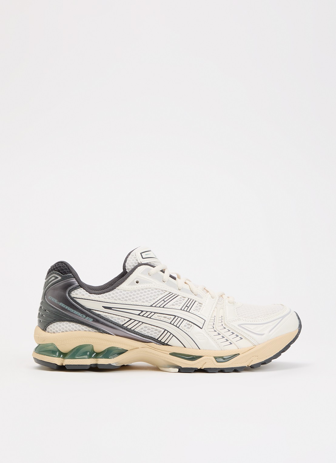 ASICS Gel-Kayano 14 sneaker met mesh en metallic details  - voorkant donkerblauw