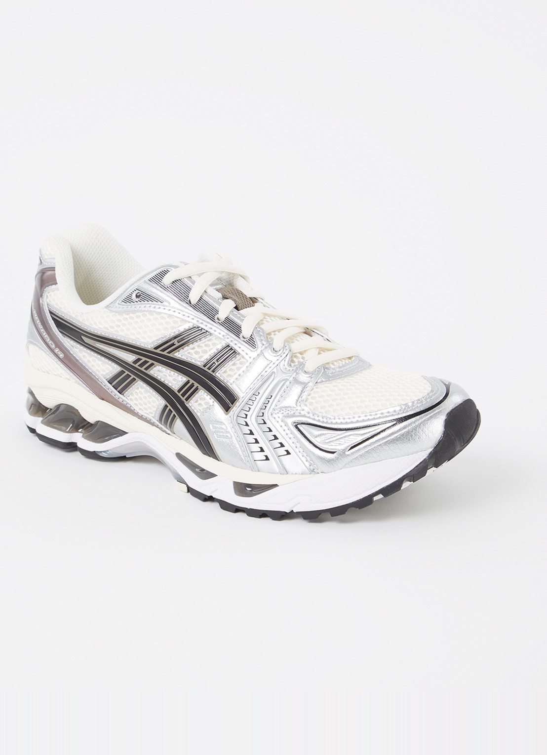 ASICS Gel-Kayano 14 sneaker met metallic details - voorkant 5 gebroken wit