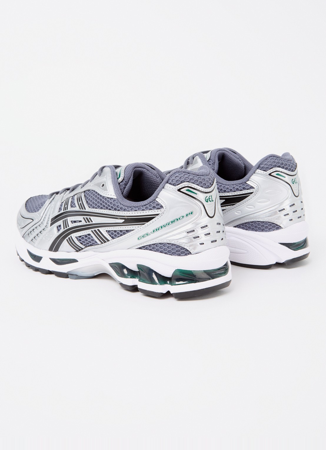 ASICS Gel-Kayano 14 sneaker met metallic details - achterkant 5 donkergrijs