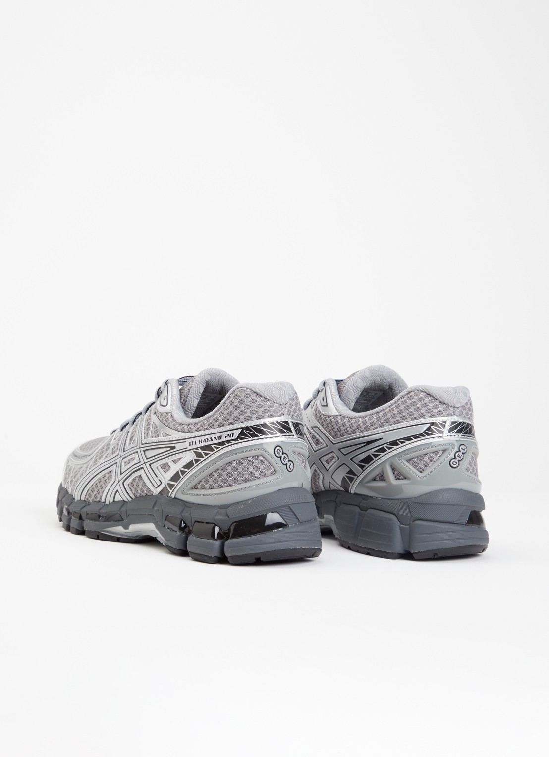 ASICS Gel-Kayano 20 sneaker met mesh details - achterkant grijs