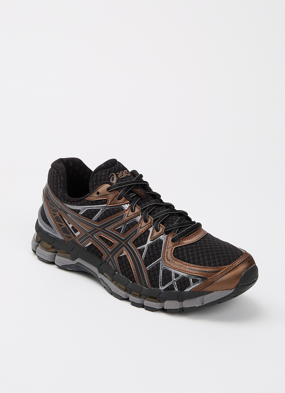 ASICS Gel-Kayano 20 sneaker met mesh details - voorkant zwart