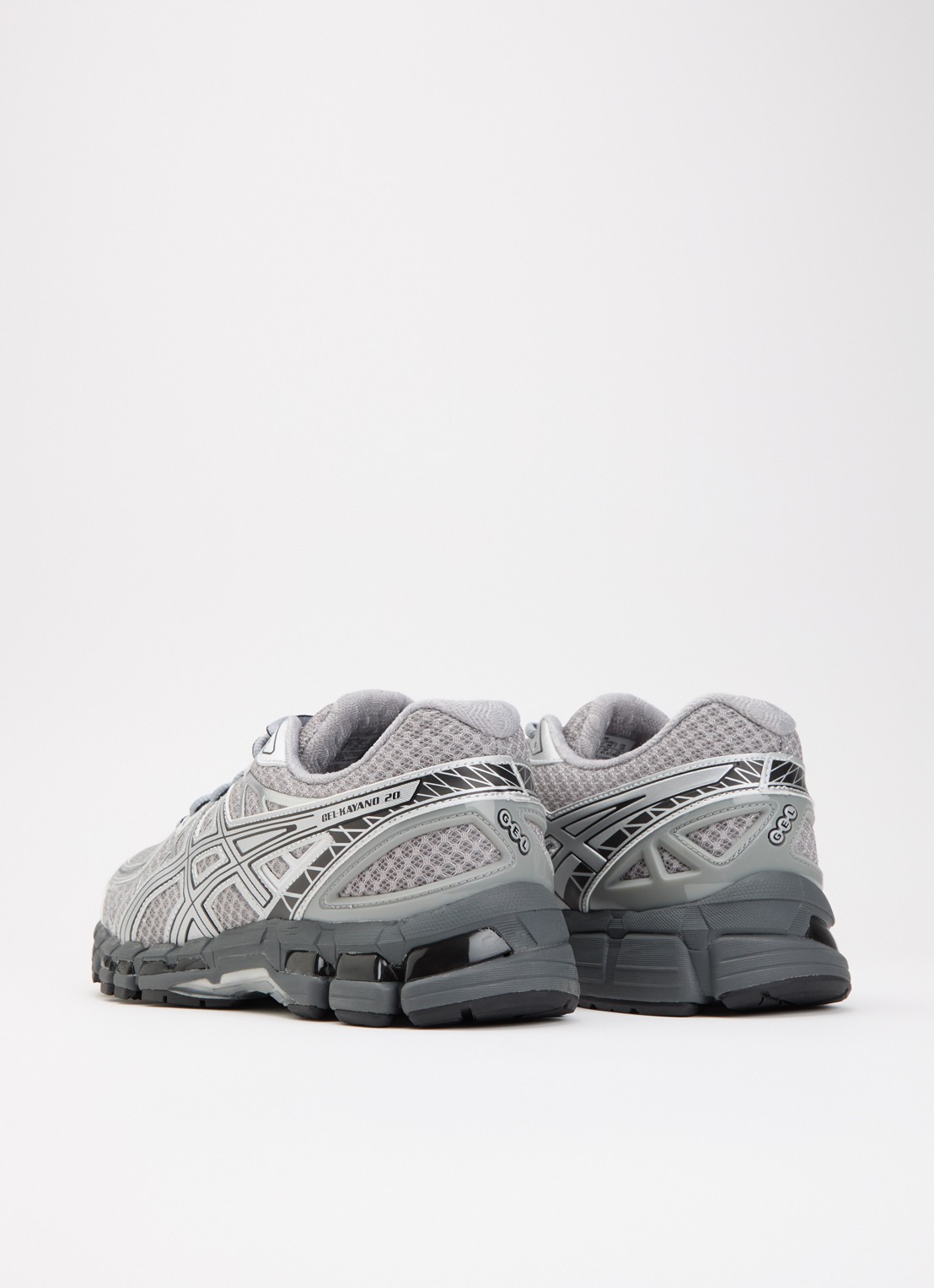 ASICS Gel-Kayano 20 sneaker met mesh details - achterkant grijs