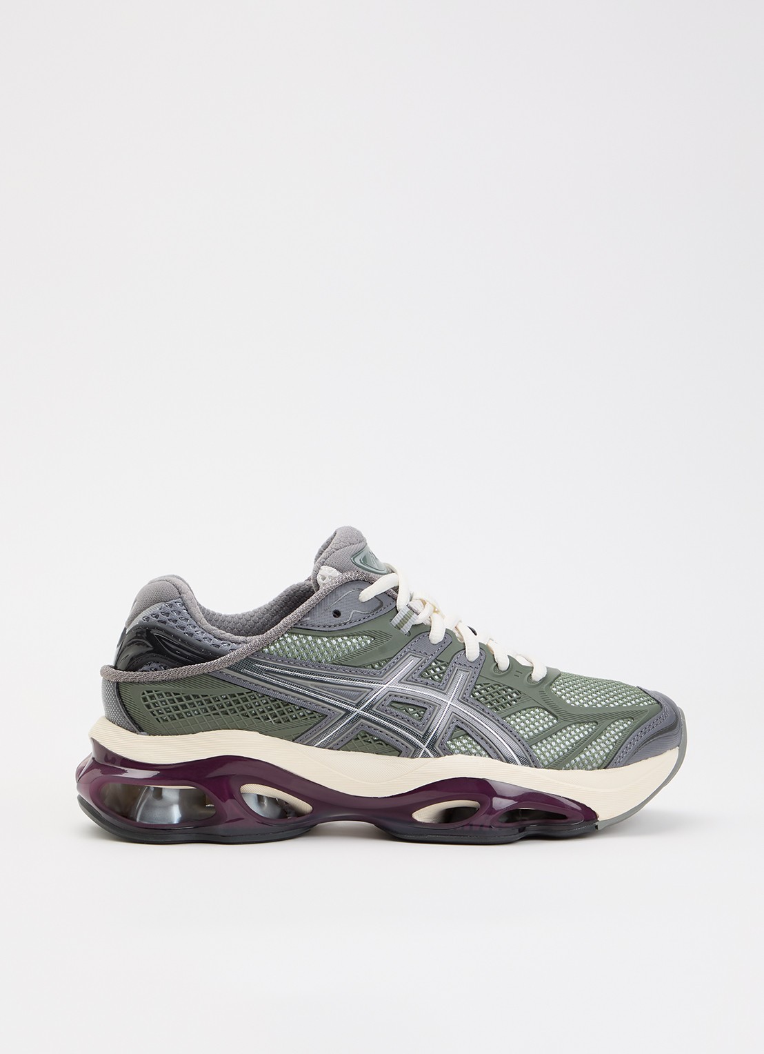 ASICS Gel-Kinetic 2.0 sneaker met logo - voorkant legergroen