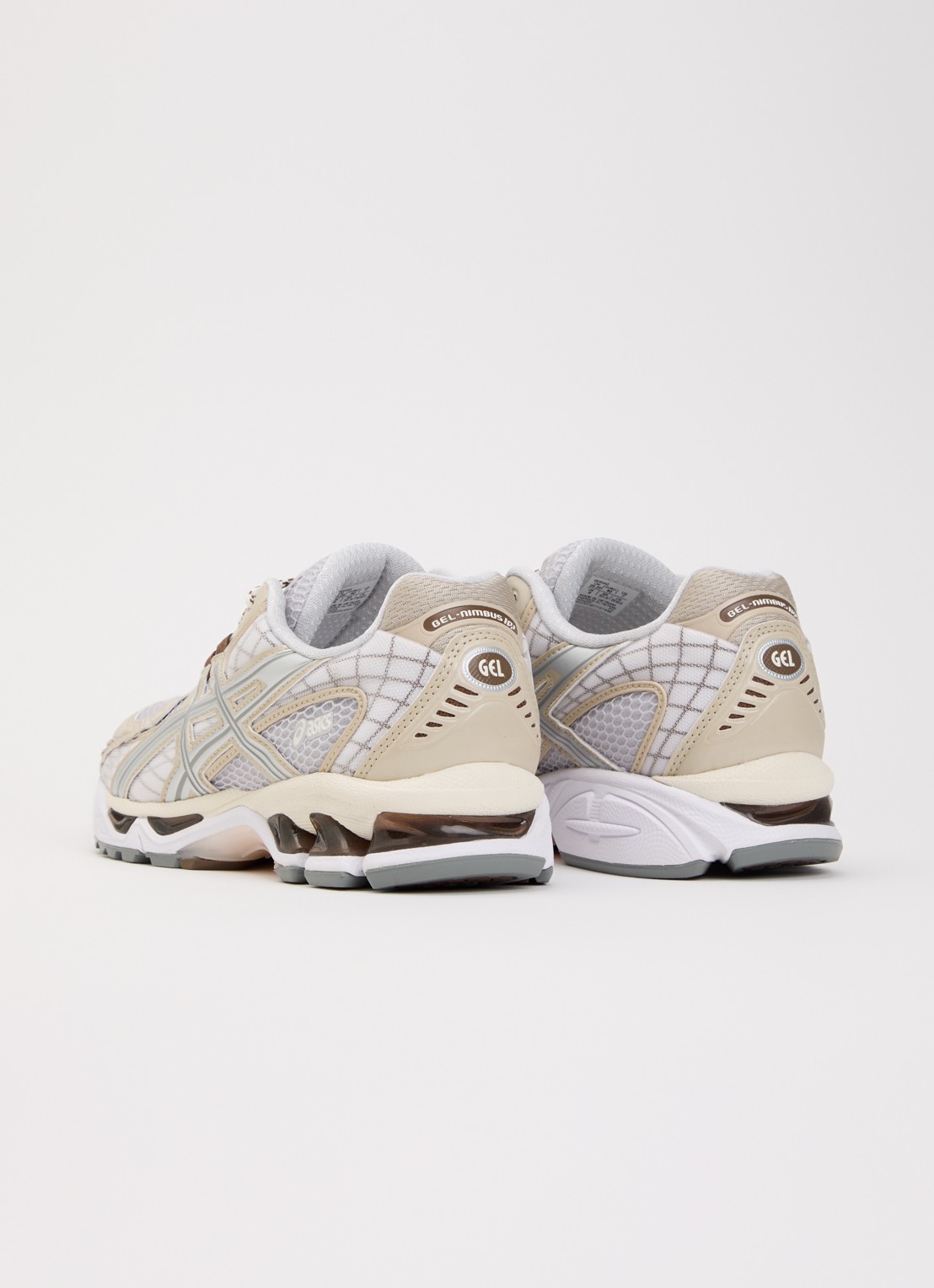 ASICS Gel-Nimbus sneaker van mesh met logo - achterkant 2 beige