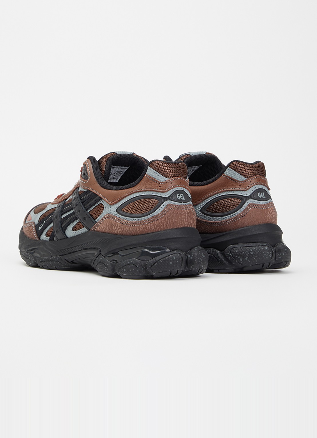 ASICS Gel-Nyc 2.0 sneaker met leren details - achterkant 5 donkerbruin