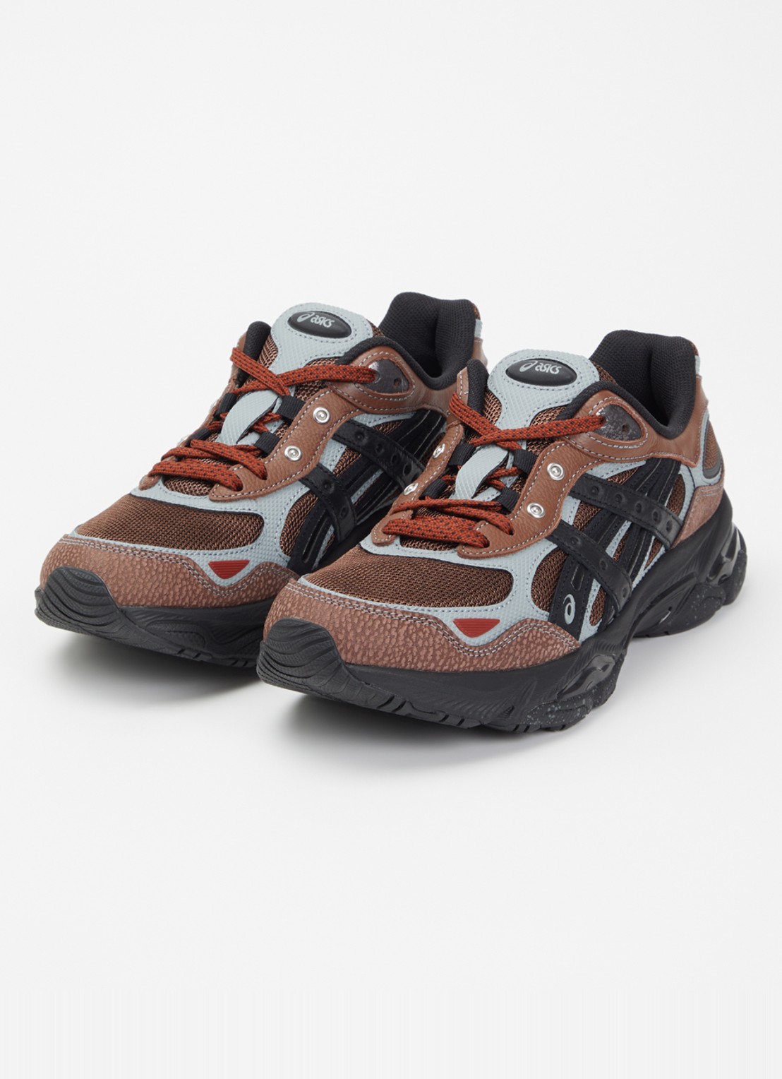 ASICS Gel-Nyc 2.0 sneaker met leren details - detail donkerbruin
