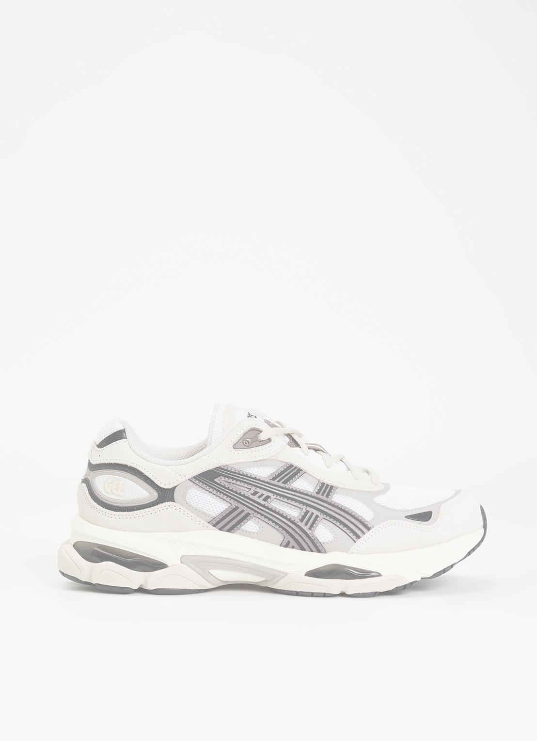 ASICS Gel-Nyc 2.0 sneaker met suède details - voorkant grijs