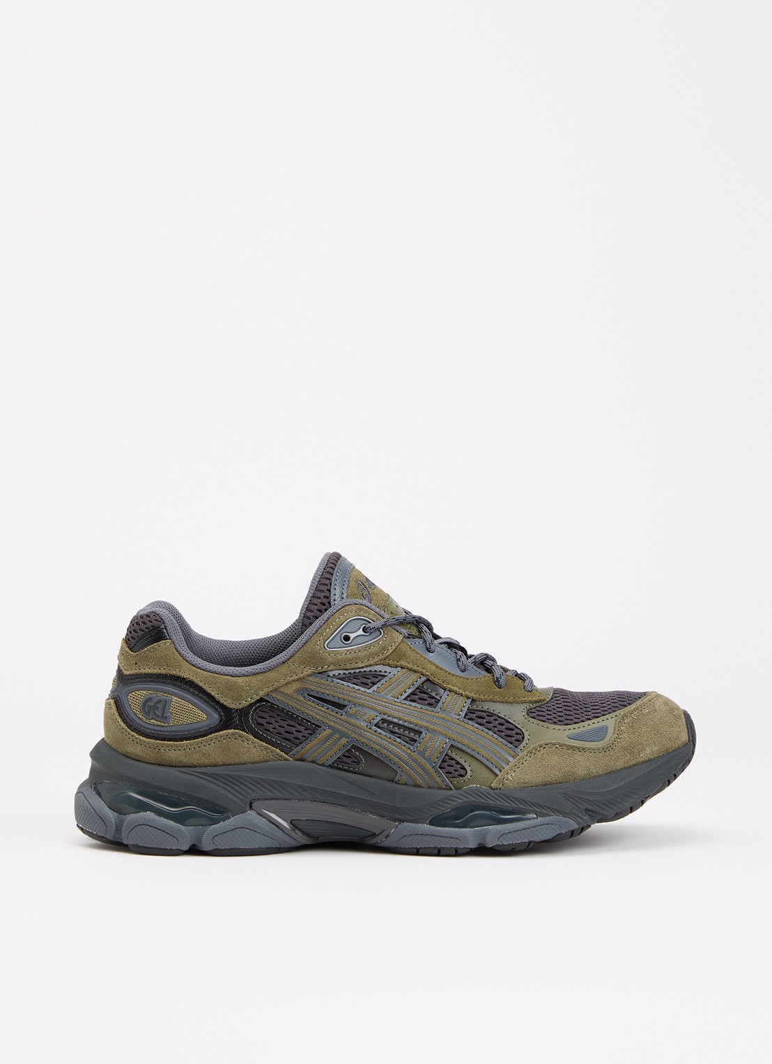 ASICS Gel-Nyc 2.0 sneaker met suède details - voorkant 5 bronsgroen
