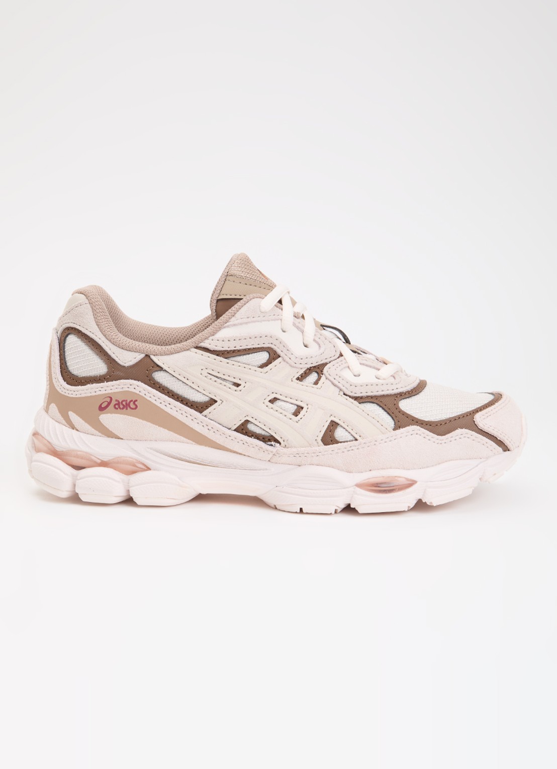 ASICS Gel-Nyc sneaker met details van suède - voorkant 4 oudroze