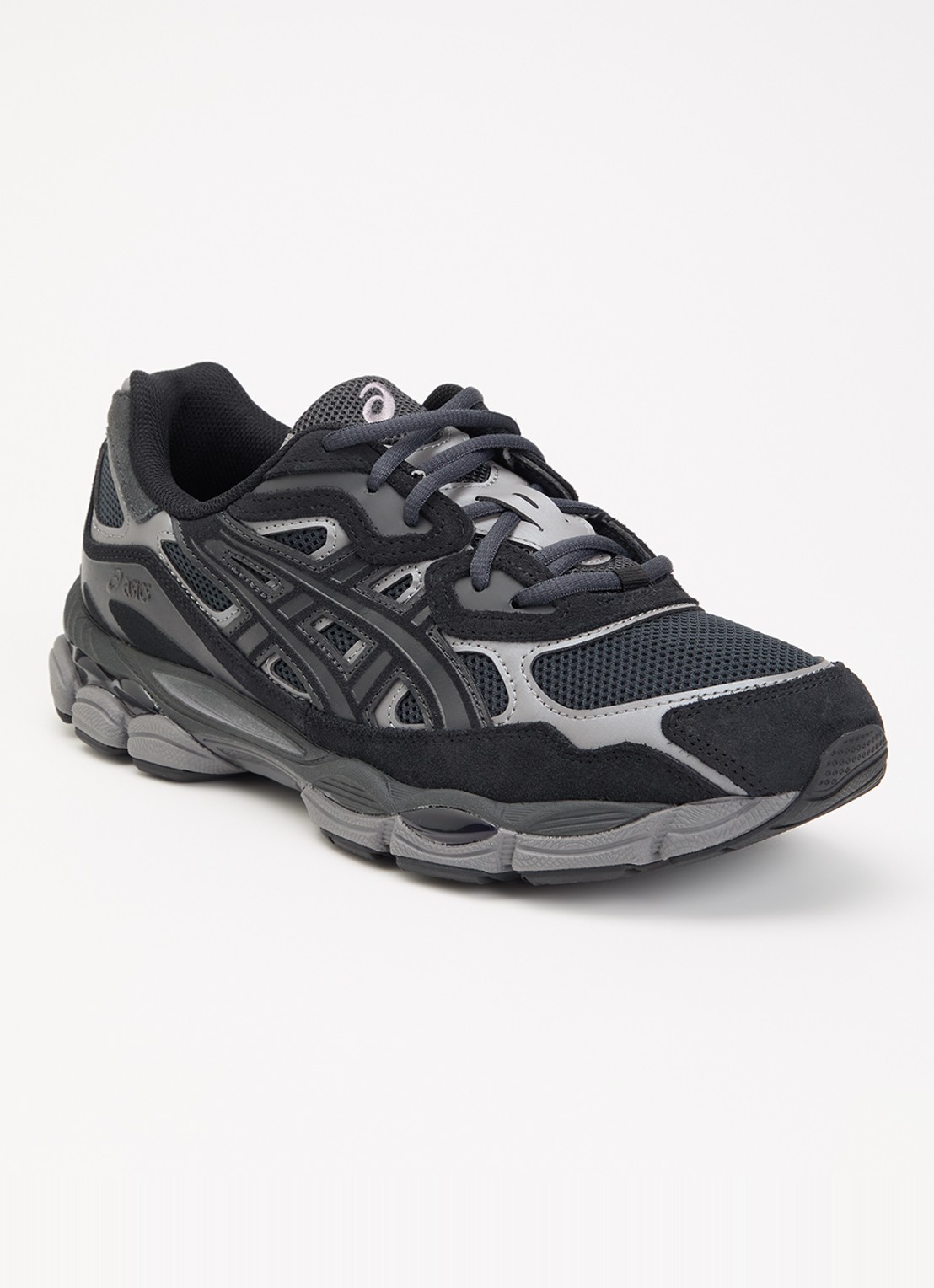 ASICS Gel-Nyc sneaker met details van suède - voorkant 4 antraciet