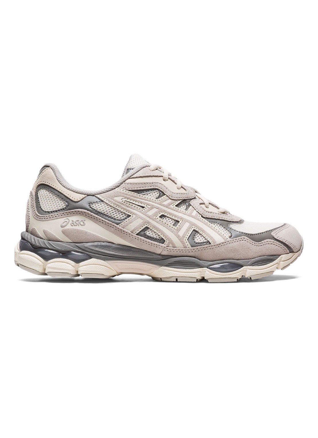 ASICS Gel-Nyc sneaker met suède details - voorkant lichtgrijs