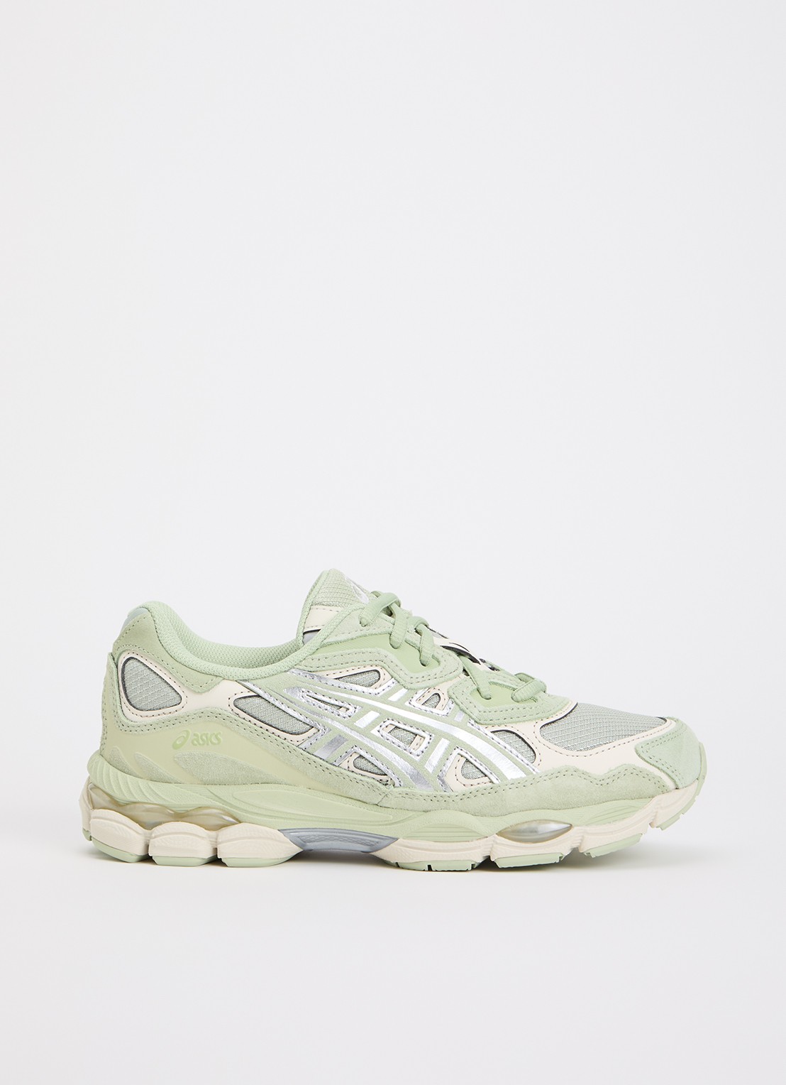 ASICS Gel-Nyc sneaker met suède details - voorkant groen