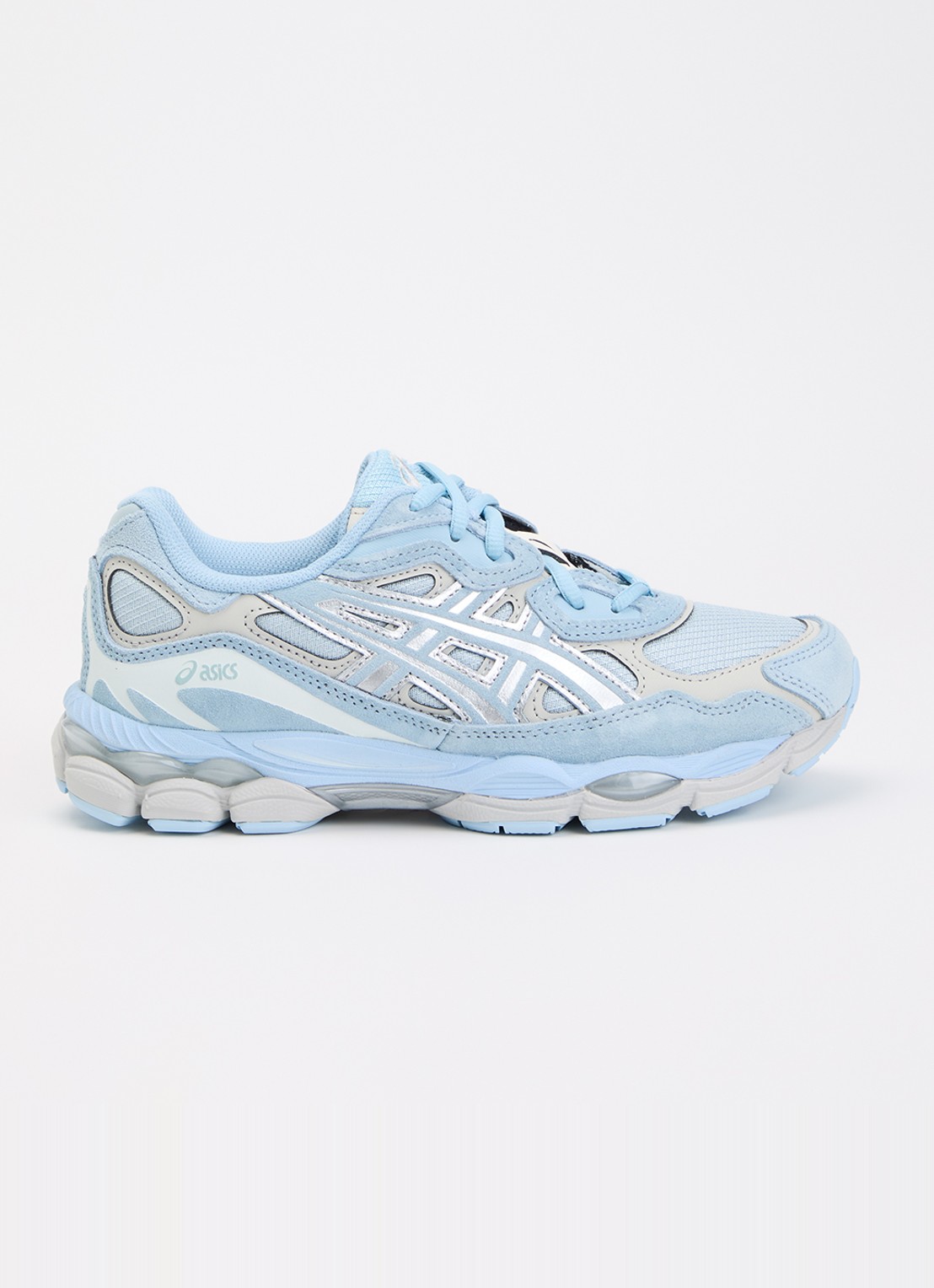 ASICS Gel-Nyc sneaker met suède details - voorkant 5 lichtblauw