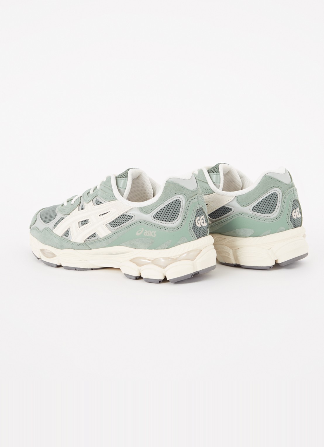 ASICS Gel-Nyc sneaker met suède details - achterkant olijfgroen