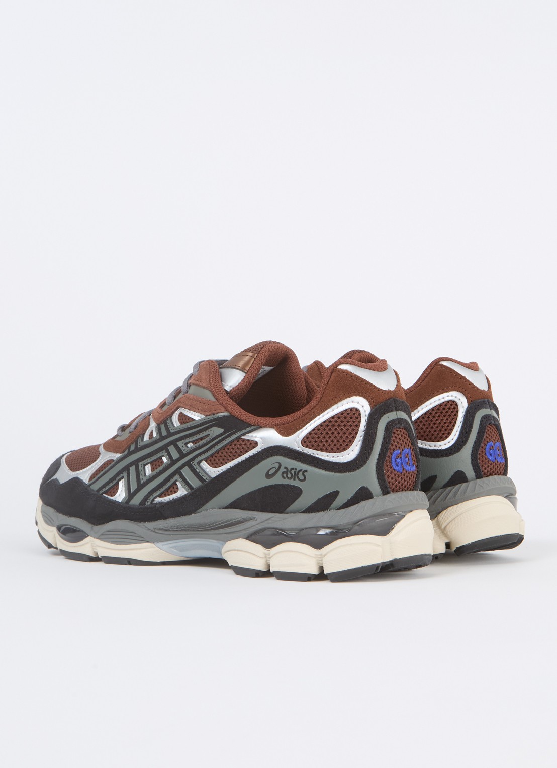 ASICS Gel-Nyc sneaker met suède details - achterkant 2 kastanjebruin