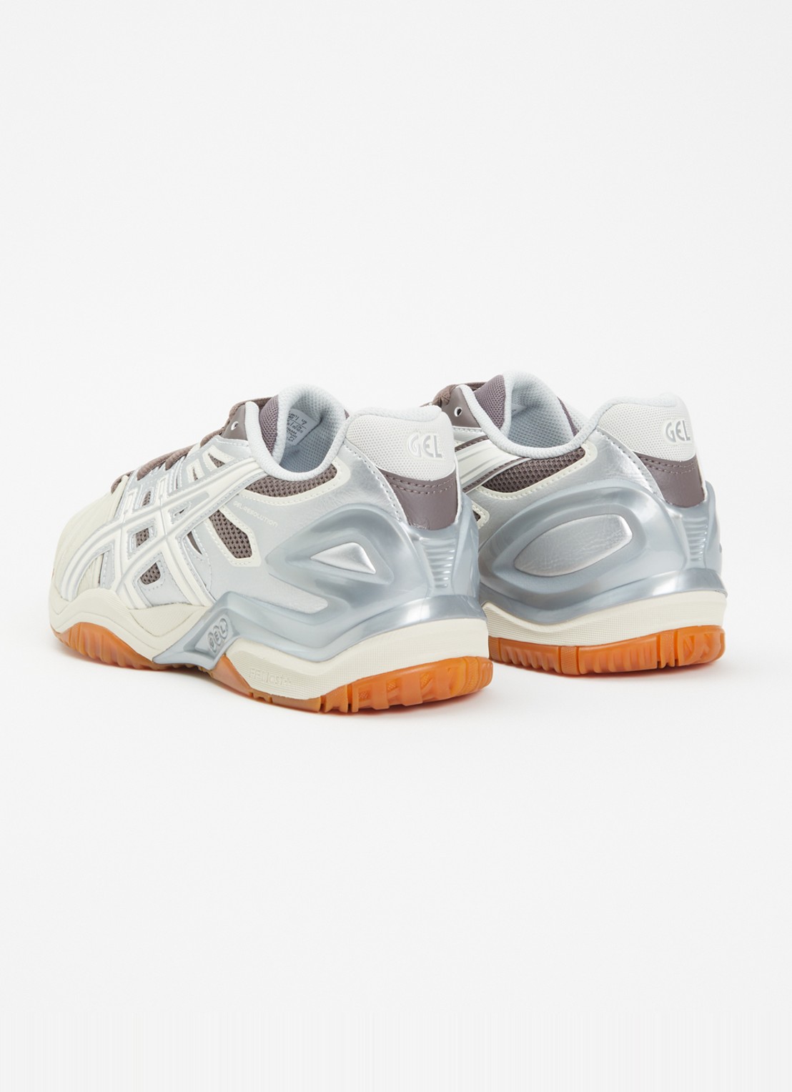 ASICS Gel-Resolution 5 sneaker van mesh met metallic details - achterkant 5 lichtbruin