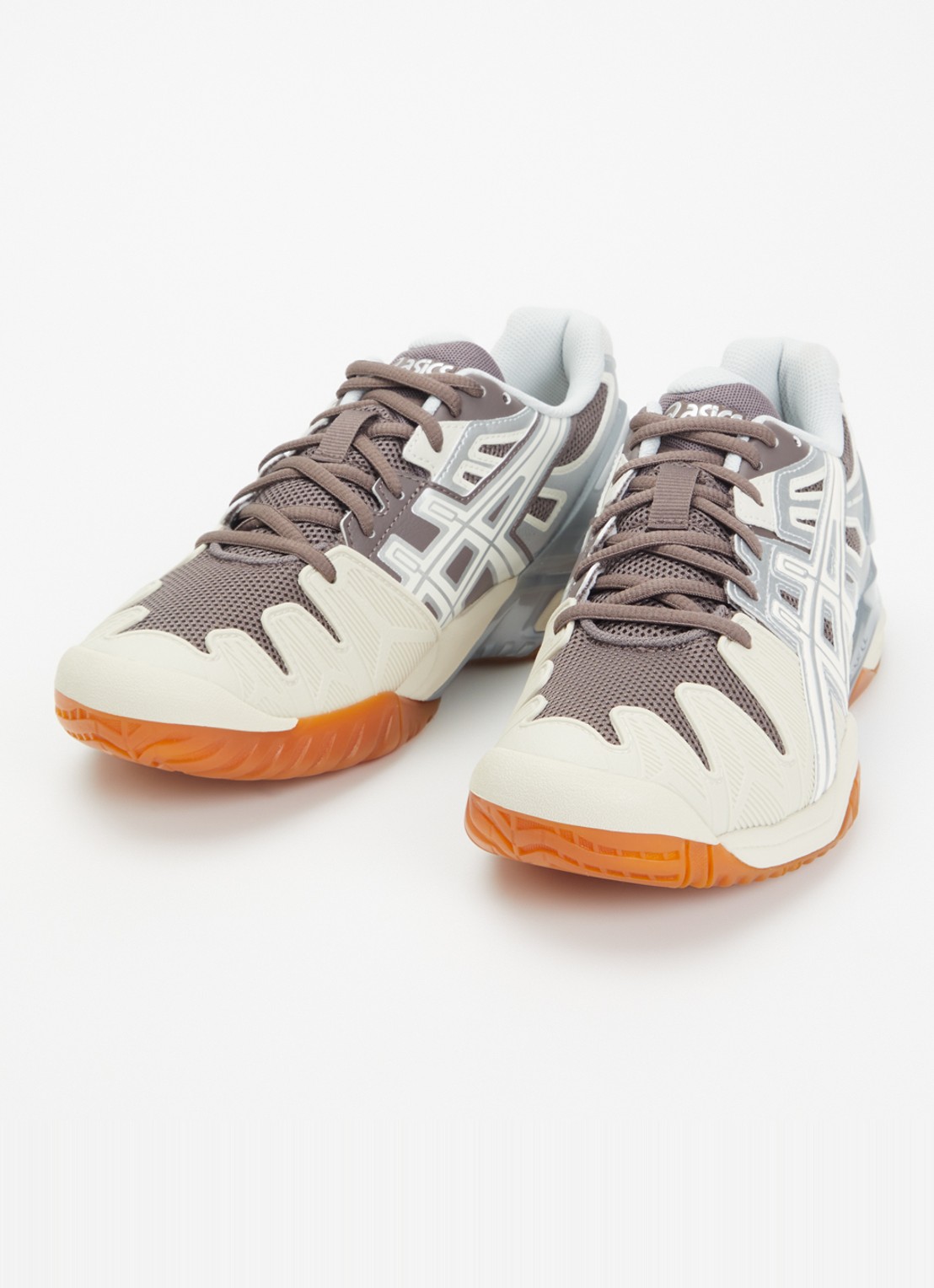 ASICS Gel-Resolution 5 sneaker van mesh met metallic details - detail lichtbruin