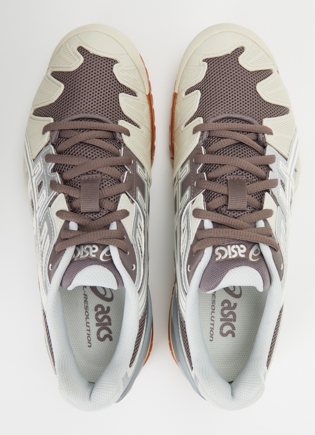 ASICS Gel-Resolution 5 sneaker van mesh met metallic details - detail 2 lichtbruin