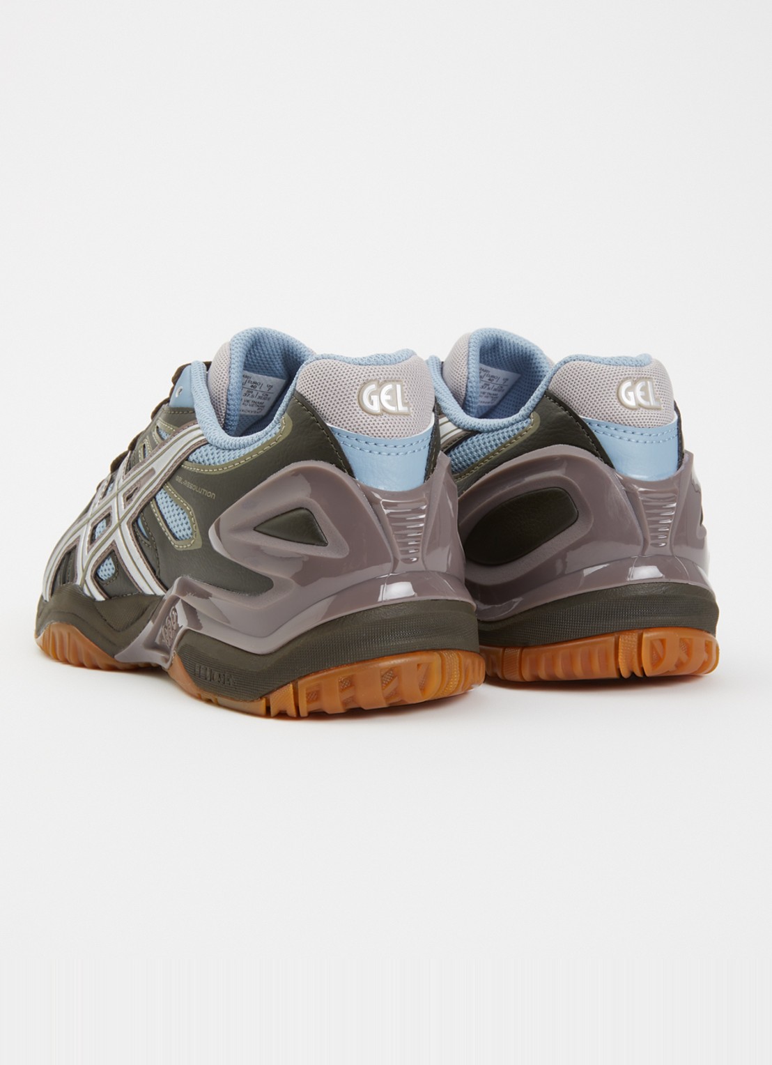 ASICS Gel-Resolution 5 sneaker van mesh met metallic details - achterkant 5 donkerbruin