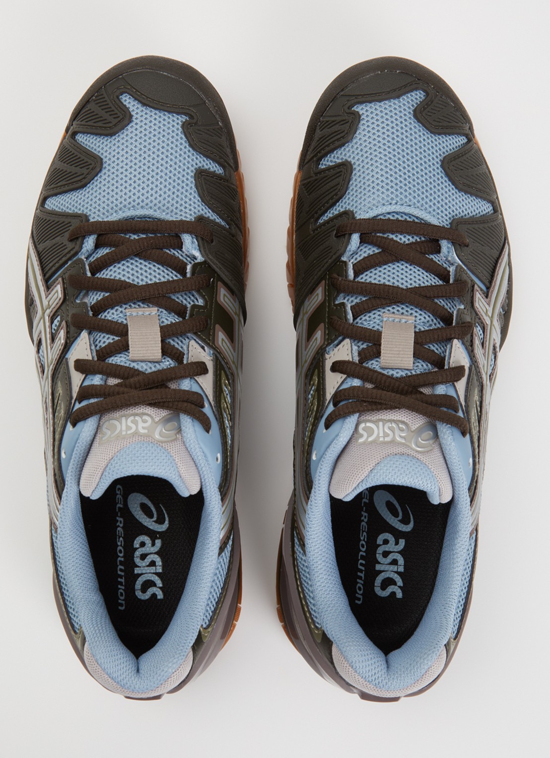 ASICS Gel-Resolution 5 sneaker van mesh met metallic details - detail 3 donkerbruin
