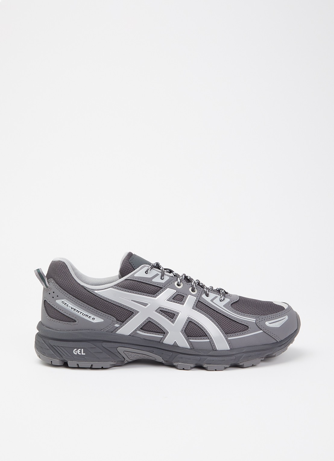ASICS Gel-Venture 6 sneaker van mesh met logo - voorkant 4 grijs