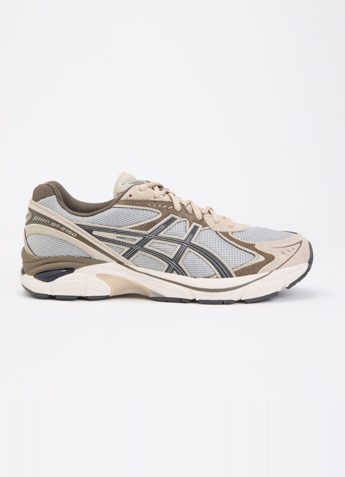 ASICS GT-2160 sneaker met suède details - voorkant 5 donkerbeige