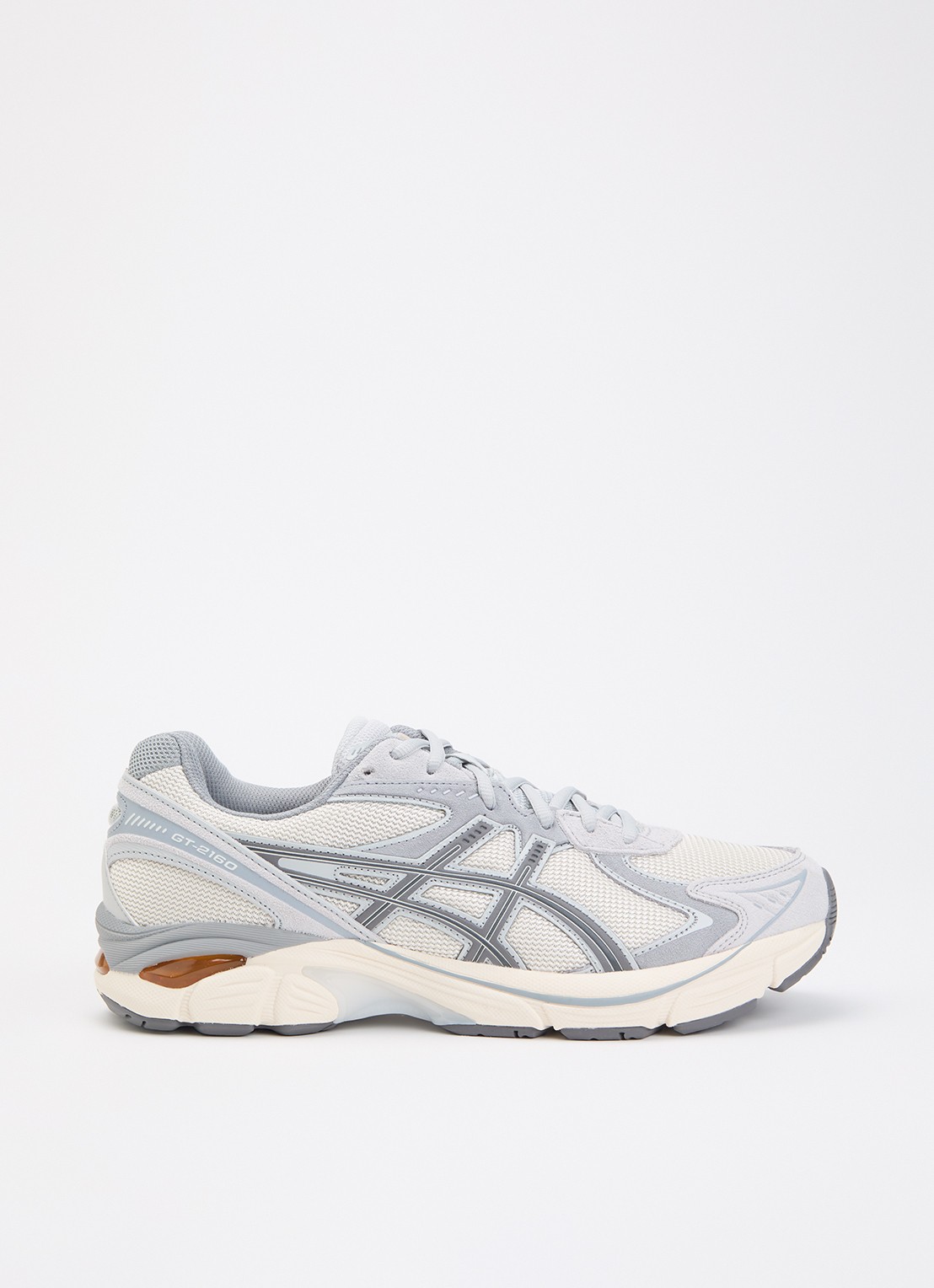 ASICS GT-2160 sneaker met suède details - voorkant 4 gebroken wit