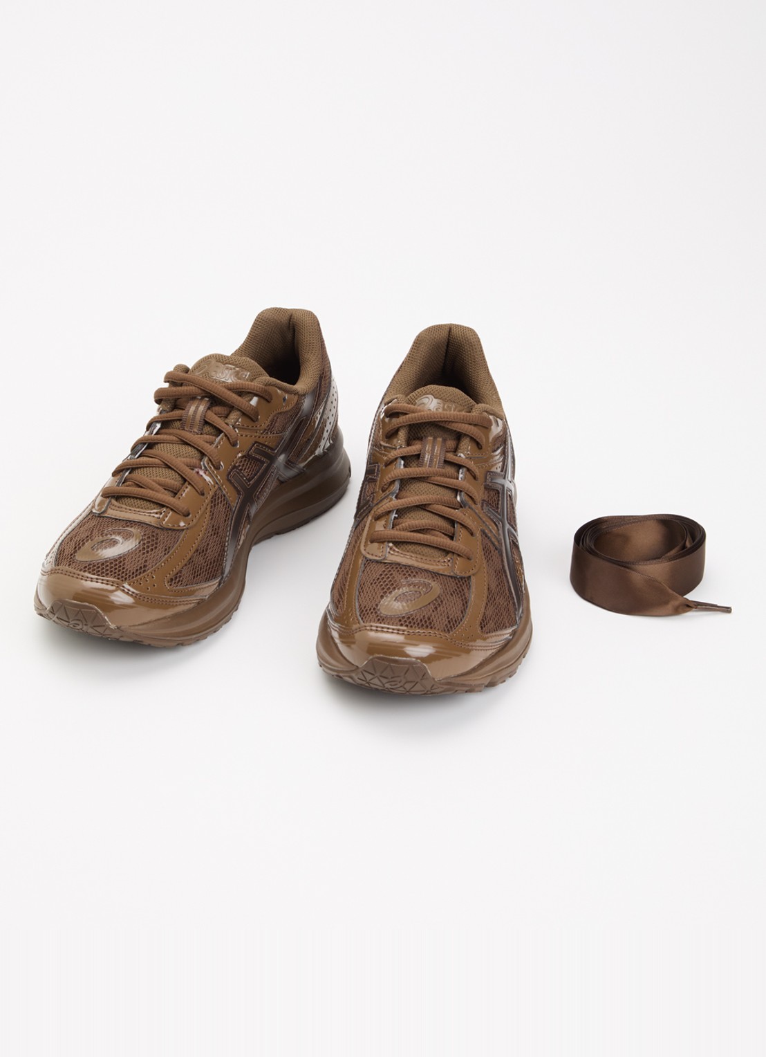 ASICS Jog 100S sneaker van mesh met logo - detail 2 bruin
