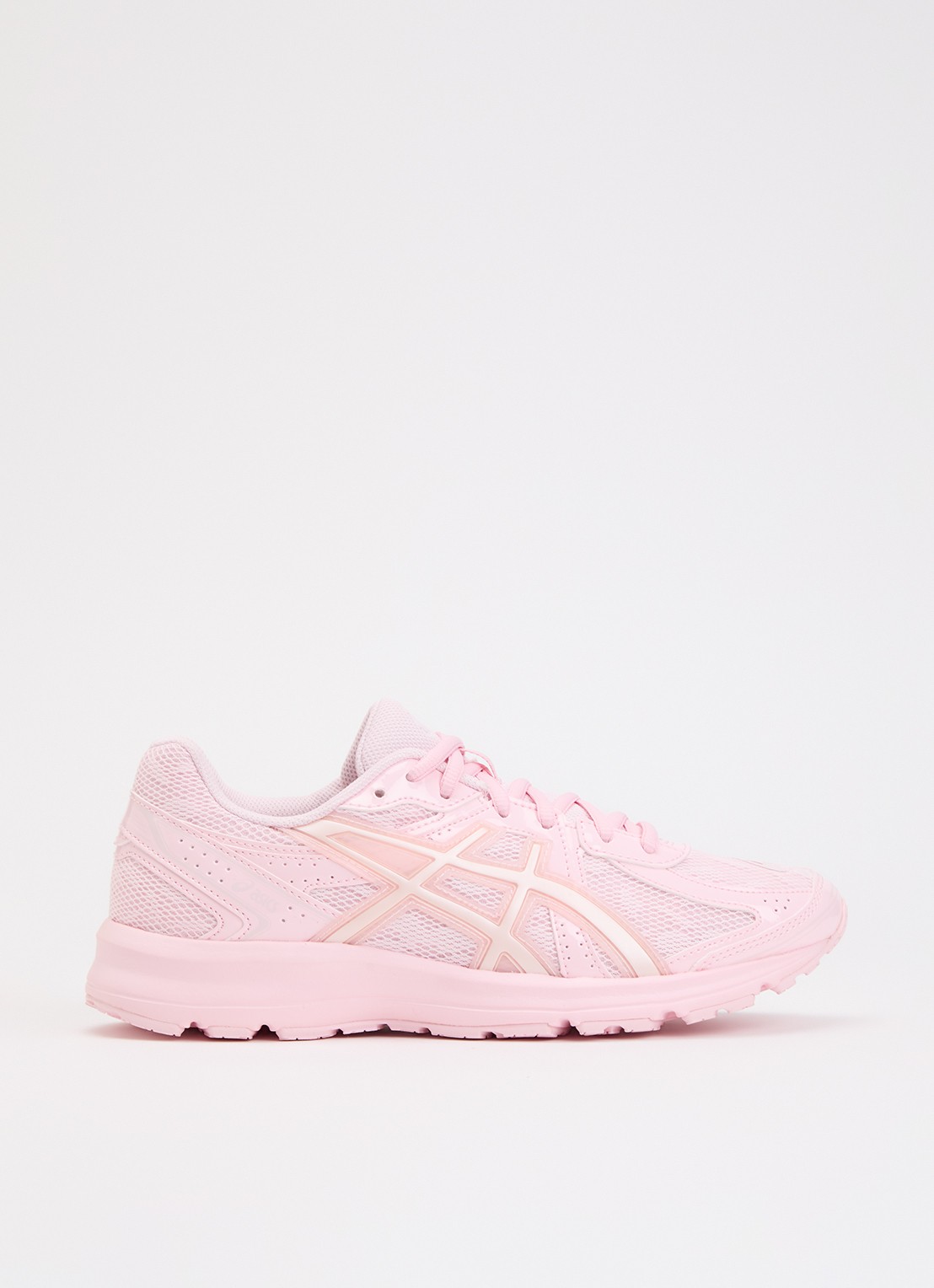 ASICS Jog 100S sneaker van mesh met logo - voorkant 2 lichtroze