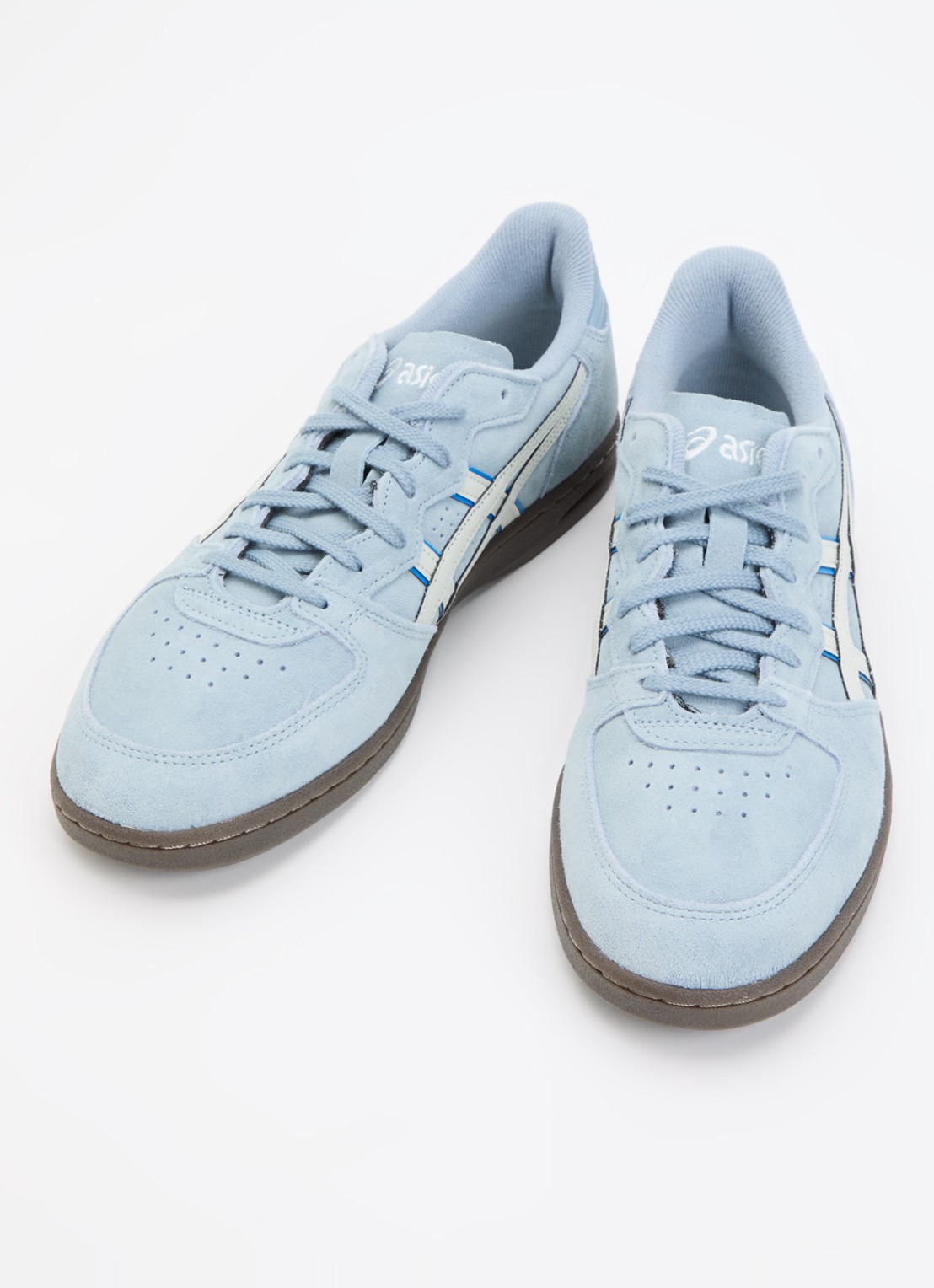 ASICS Skyhand OG sneaker van suède - detail 2 lichtblauw