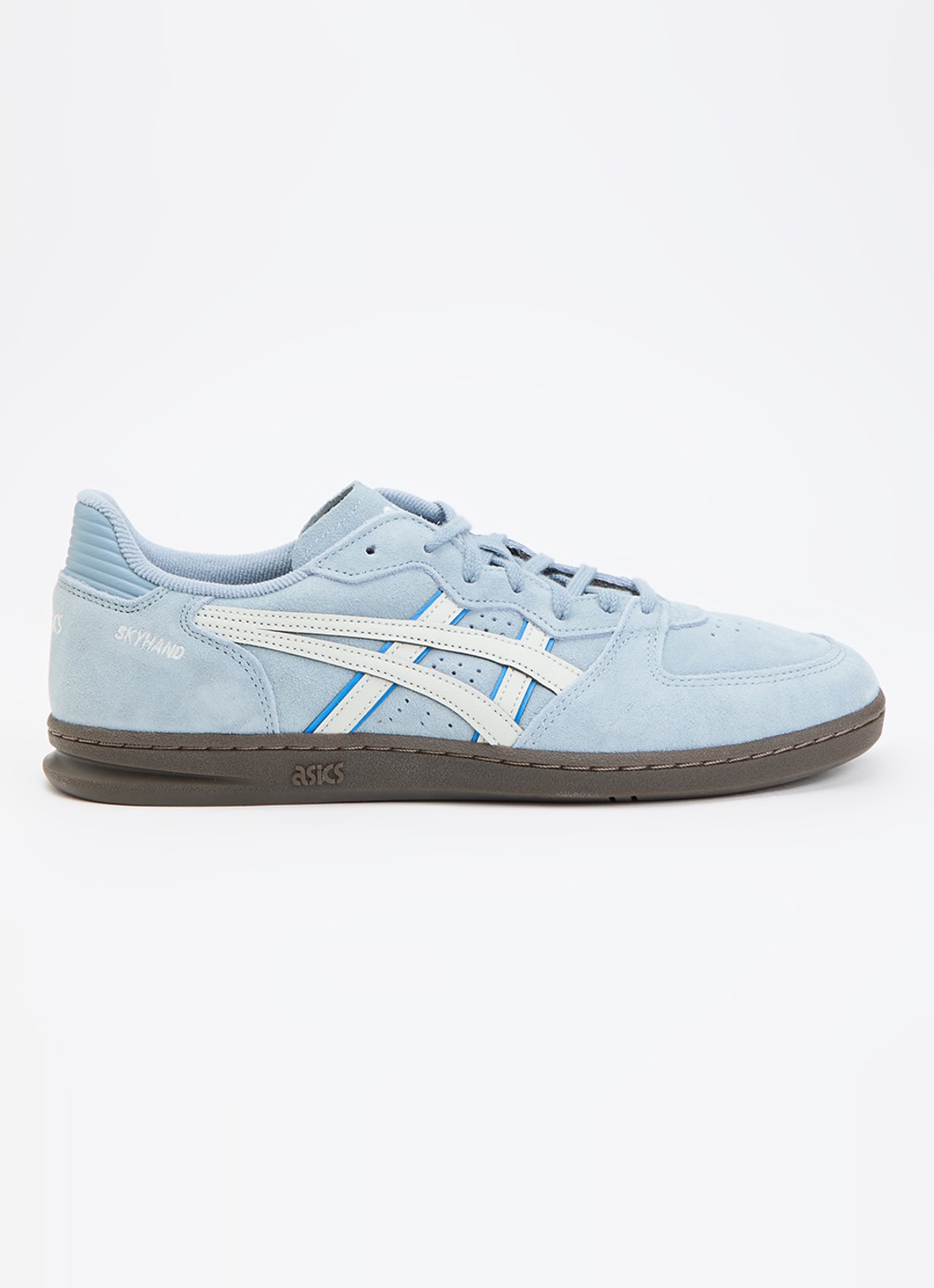 ASICS Skyhand OG sneaker van suède - voorkant lichtblauw