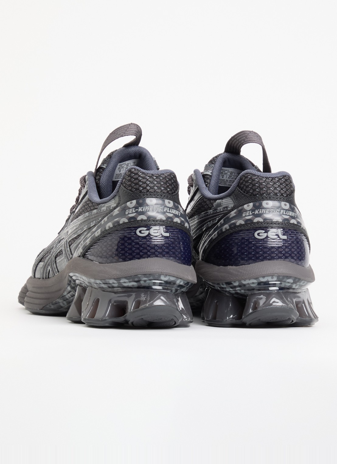 ASICS US7-S Gel-Kinetic Fluent sneaker met logo - achterkant 4 donkergrijs