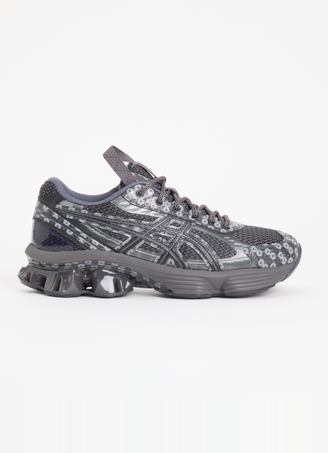 ASICS US7-S Gel-Kinetic Fluent sneaker met logo - voorkant 5 donkergrijs