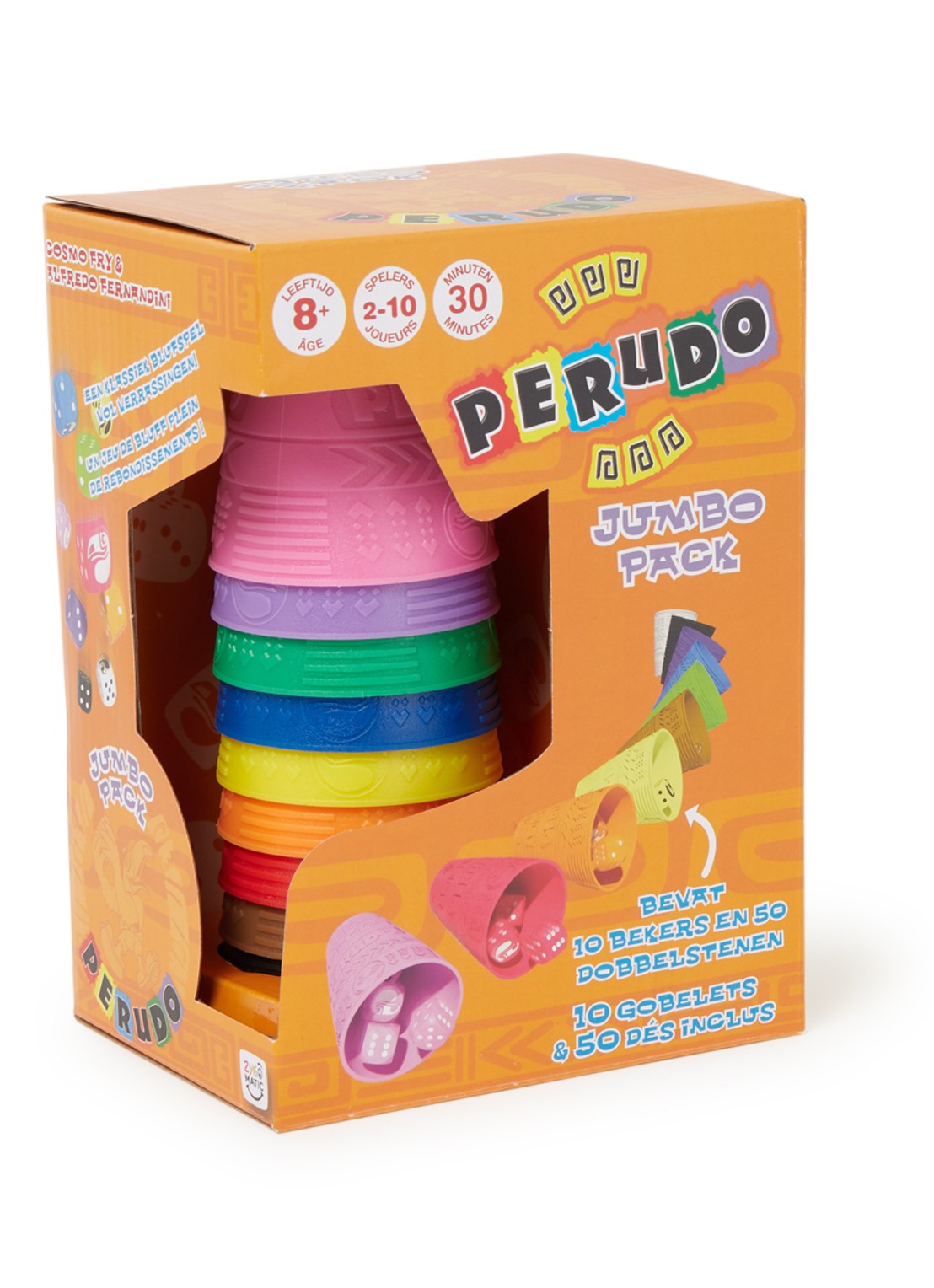 Asmodee Perudo Jumbo dobbelspel  - voorkant orange
