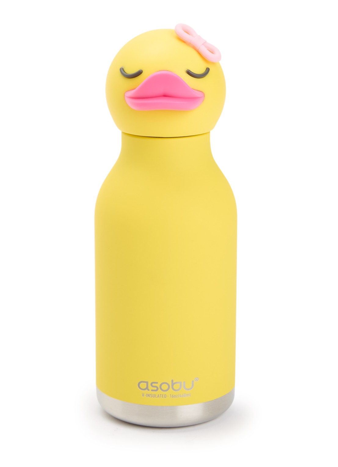 Asobu Ducky Bestie waterfles 46 cl - voorkant geel