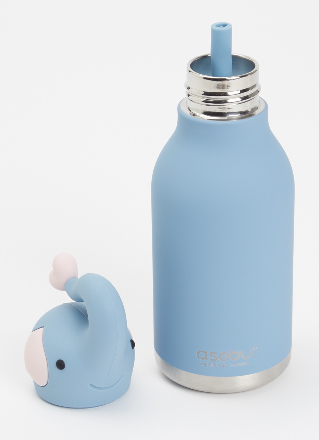 Asobu Elephant Bestie waterfles 46 cl  - voorkant 2 donkerblauw