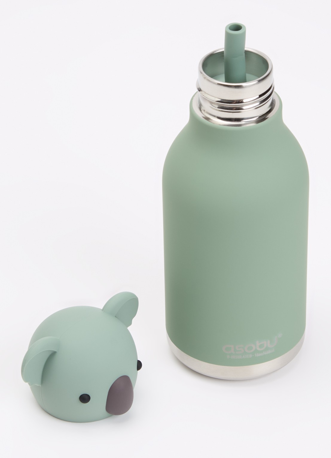 Asobu Koala Bestie waterfles 46 cl - voorkant 2 groen