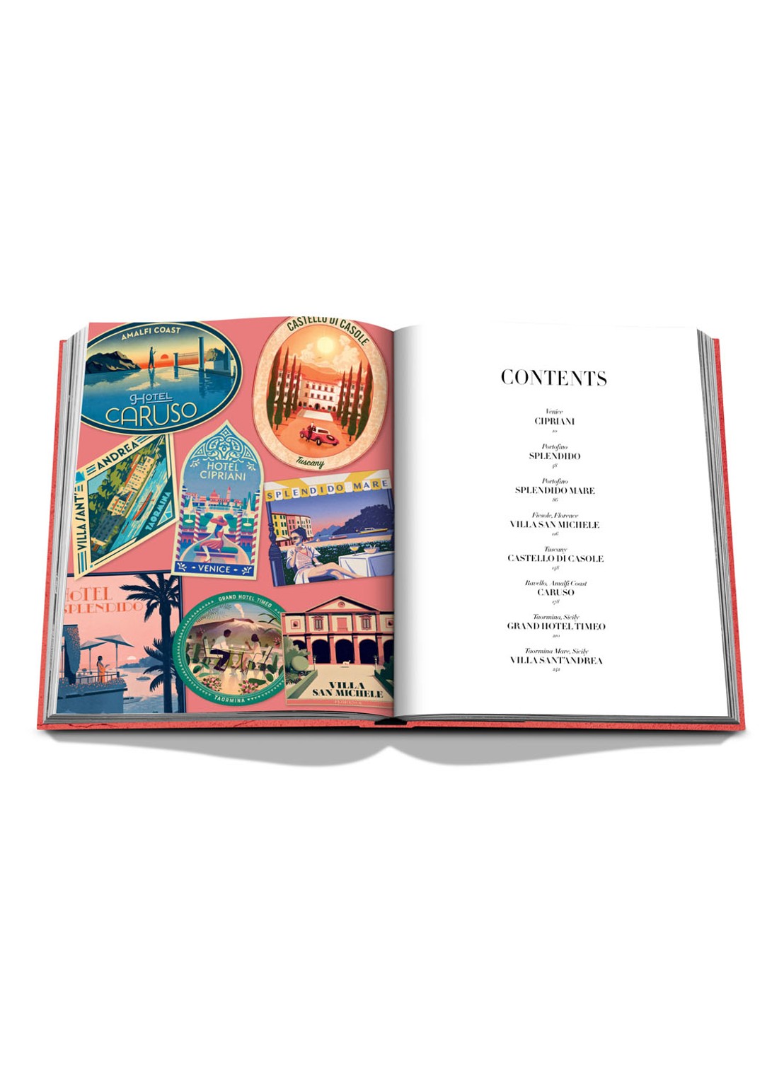 Assouline Villeggiatura Italian Summer Vacation - voorkant 7 koraalrood