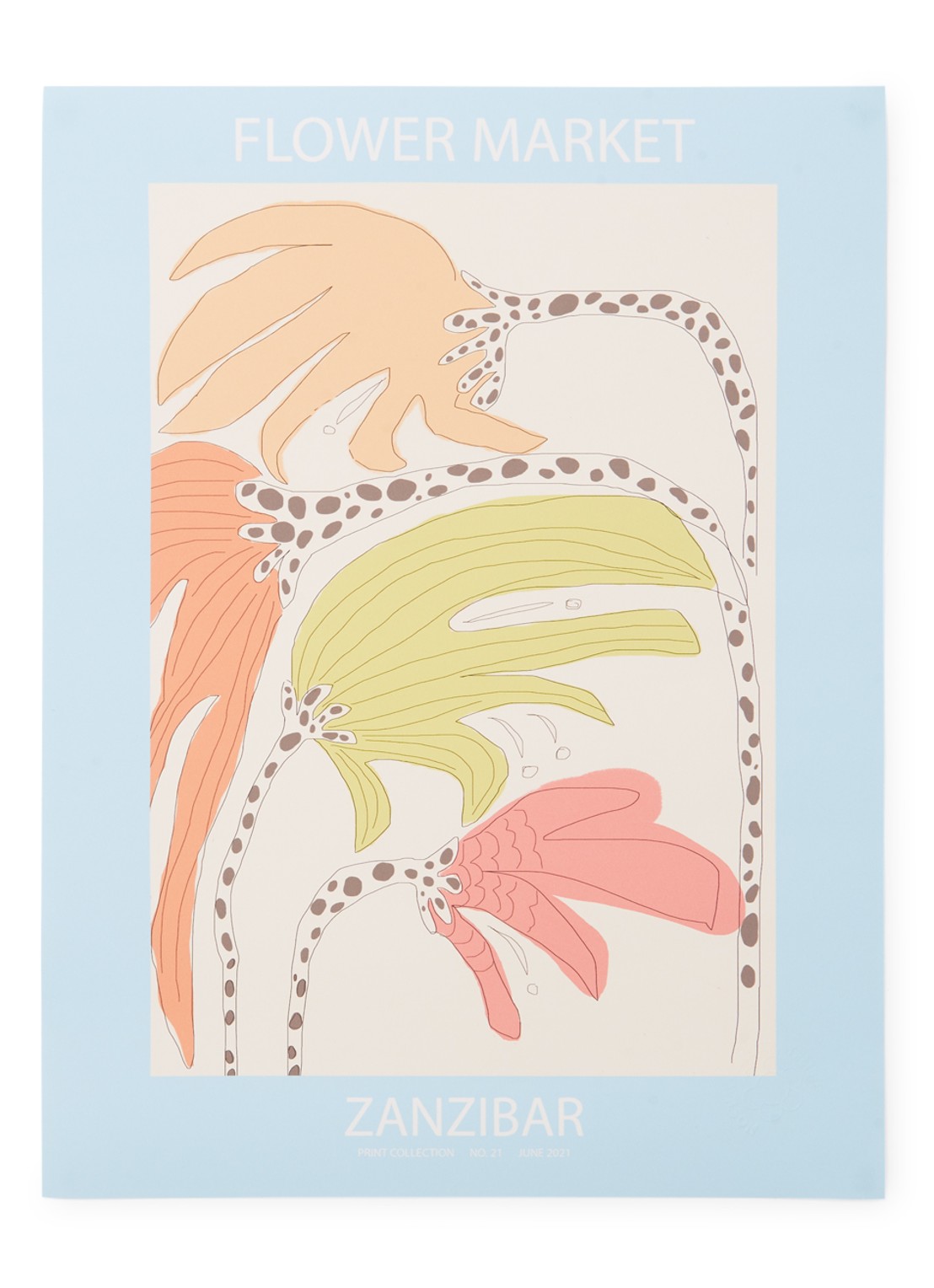 Astrid Wilson Zanzibar print 30 x 40 cm - voorkant multicolor