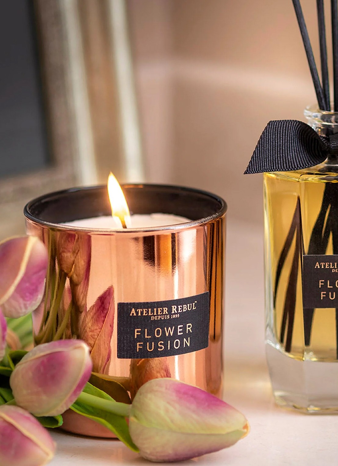 Atelier Rebul Flower Fusion geurkaars - voorkant 3 undefined