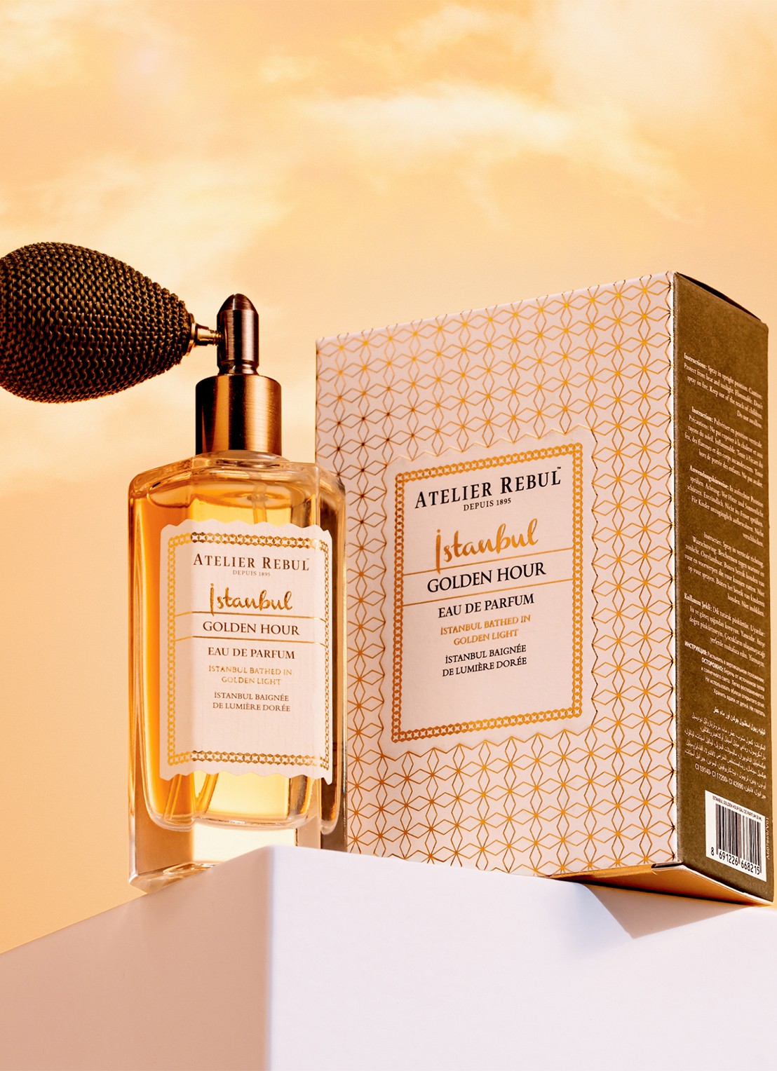 Atelier Rebul Istanbul Golden Hour Eau de Parfum - voorkant 2 vanillegeel