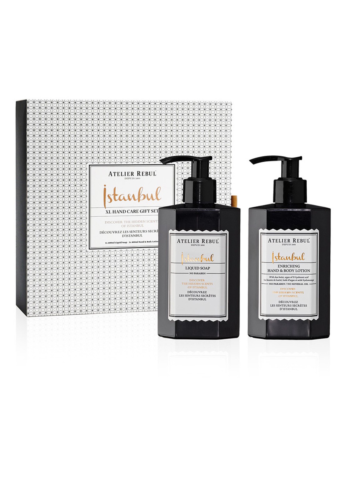 Atelier Rebul Istanbul XL handzeep en handlotion - verzorgingsset - voorkant undefined